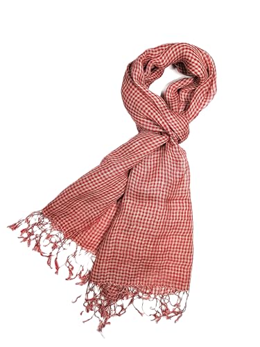 Image of Shanlin Unisex Natural Color 100% Linen Scarves for Men and Women