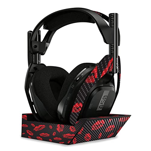 Image of MightySkins Carbon Fiber Skin Compatible with Astro A50 Wireless Headphones + Base Station (Gen 4) - Kiss Me | Protective, Durable Textured Carbon Fiber Finish | Easy to Apply | Made in The USA