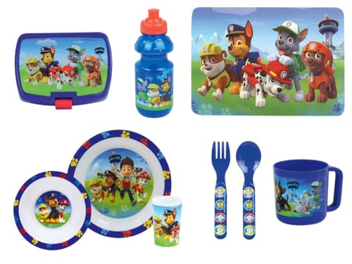 Fun House Pat'Patrouille Lot Vaisselle Repas Complet 8 Pièces pour Enfant