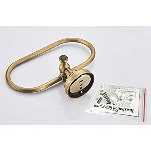 Flybath Oval Towel Ring Antique Brass Exquisite Pattern Carving Hanger Hand Towel Holder for Bathroom Kitchen Accessories Wall Mounted, Brushed Bronze Flybath Oval Towel Ring Antique Brass Exquisite Pattern Carving Hanger Hand Towel Holder for Bathroom Kitchen Accessories Wall Mounted Brushed Bronze