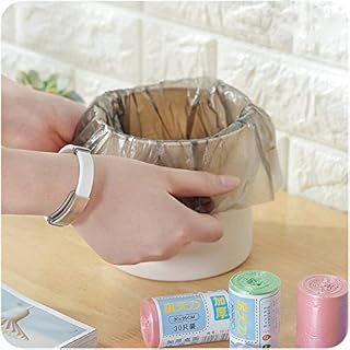 small bin bags mini bin bags small rubbish bags Disposable Trash Can Liner for Car Bathroom Bedroom Home Kitchen Office 3 Rolls (Random Color)