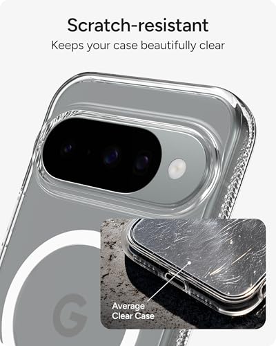 Image of ZAGG Crystal Palace Snap Google Pixel 10 /10 Pro Case - Magnetic Slim Phone Case, Graphene Enhanced, 13ft Drop Protection, Anti-Yellowing, Anti-Scratch, Wireless Charging Compatible, Clear
