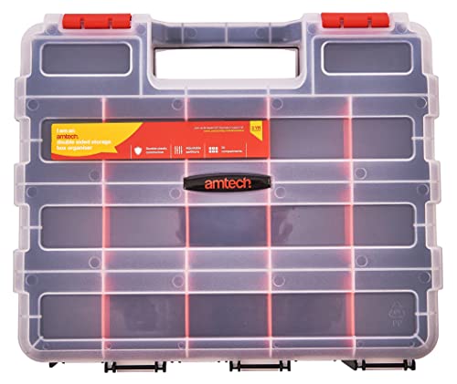 Amtech S6463 Double-Sided Storage Box Organiser, Screw Box, Assortment Box for Hardware, 34 Adjustable Compartments 2 Amtech S6463 Double-Sided Storage Box Organiser, Screw Box, Assortment Box for Hardware, 34 Adjustable Compartments - Image 2