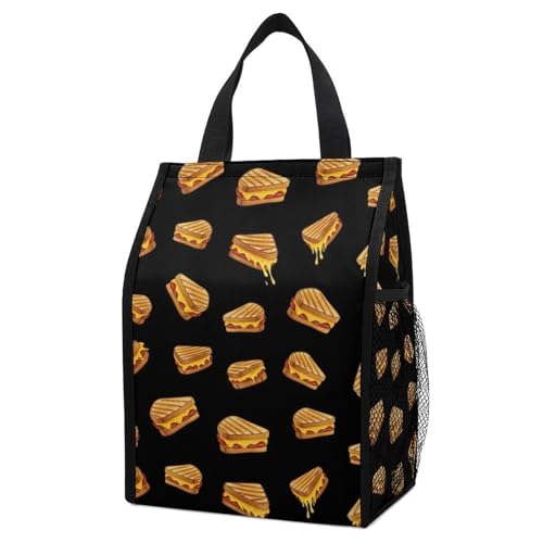 Anceky Bolsa térmica impermeable para el almuerzo, ideal para sándwiches de queso a la parrilla. Bolsa térmica plegable y portátil con bolsillos de almacenamiento para uso diario y viajes.