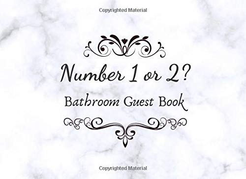 Number 1 or 2? Bathroom Guestbook.: Funny House Warming Gag Gift
