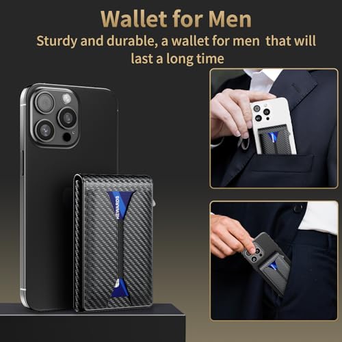 for Mag-Safe Wallet for Men/Women, Wallet with Magnetic for iPhone, RFID Blocking Slim Cash Credit Card Holder, Wallet for iPhone 16/15/14/13/12 Series (Black3
