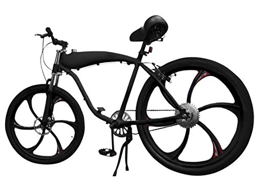 BBR Tuning Complete 26 Inch 2-Stroke Motor-Ready Bicycle w/ 2.4L in-Frame Gas Tank, 66/80cc and 48cc (Black)
