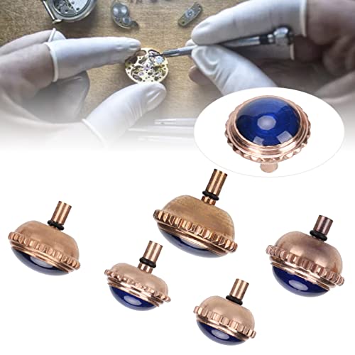 YUYTE Surtido de Piezas de Reparación de Botones de Corona de Reloj de Cuarzo Piezas de Corona de Reloj Accesorios de Corona de Reloj Surtidos de Acero Completo para la Reparación d