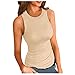 Caraco Femme Coton Noir Sexy été T Shirt Moulante Camisole de Base Camis Débardeur Racerback sans Manches Débardeur de Sport Tank Tops Grande Taille Pas Cher