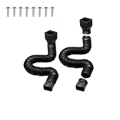 Gutter Downspout Extensions Flexible, Gutter Extension 2 Pack