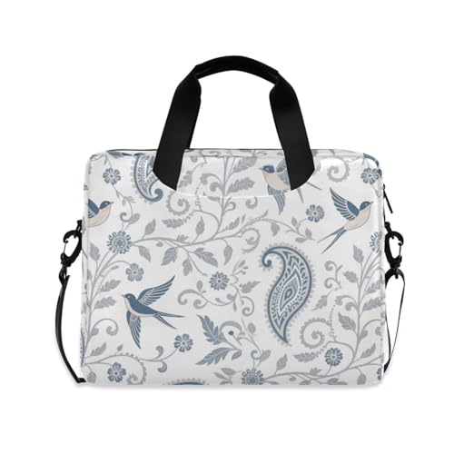 Funda para portátil con asa y correa 15.6 pulg gris azul miniatura 1