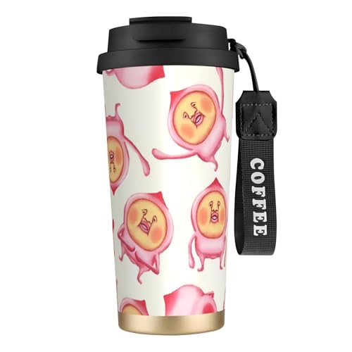 コーヒーカップ こびとづかん 魔法瓶 水筒 スポーツボトル タンブラー ステンレス製 保温 保冷 蓋付き ストロー付き 大容量 漏れない 広口 ビジネス 500ml プレゼント 通勤 通学 新築祝い