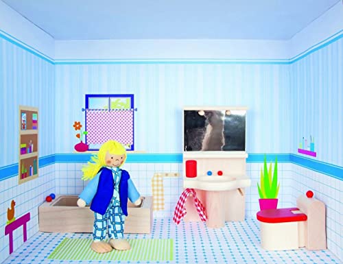 Maison de poupée sur étagère pour décorer une chambre d'enfant Rulke