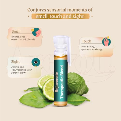 Image of Arezou Essential oil blend Gift Set - 100% Natural Aromatherapy blend for Sleep, Mood Upliftment & Relaxation | Soothing 3-Piece Wellness Kit for Men & Women | Gift for Office & Home