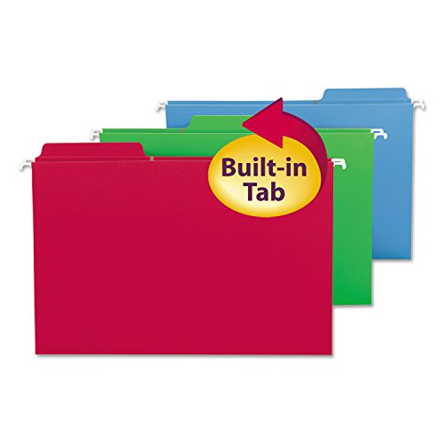 Dossiers suspendus Smead FasTab 64153 Format Légall | Classement de bureau couleur 1/3 coupe