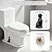 2Packs Toilet Bolt Covers Decorative Black Dog Tall Toilet Bolt Caps, Ceramic Toilet Screw Cover Caps for Bathroom Decor, Toilet Caps for Bottom of Toilet, Easy Installation