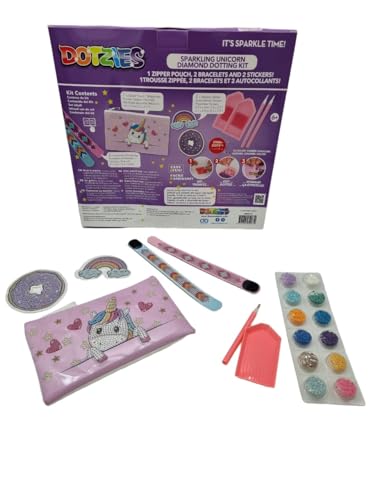 BANDAI Dotzies Sparkling Unicorn Diamond Dotting Kit, Create 3 Accessories with 2,000+ Dotz - Image 4