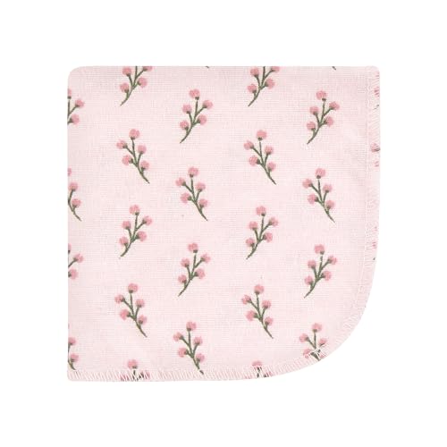 Image of Hudson Baby Unisex Baby Flannel Cotton Poly Washcloths, Soft Painted Floral 12 Pack, One Size