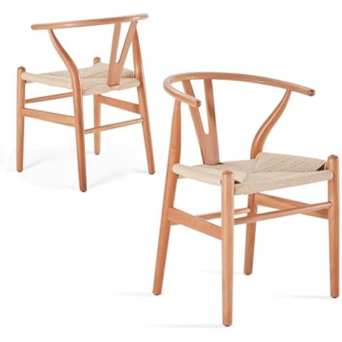 STARY Wood Wishbone Dining Room Chairs Mid Century Modern Wooden for Your Beach House, Fully Assembled Cover