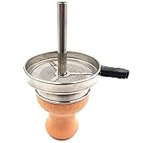 Mannioude Shisha Kaminkopf Set Tabaksieb Kohlezange Kaminaufsatz Tonkopf Tabak Kopf
