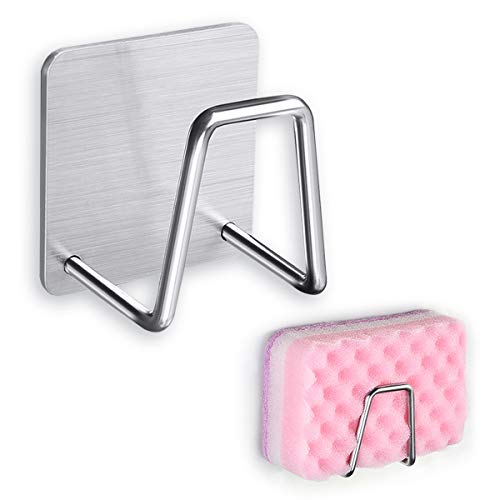 TureTech Sponge Holder for Kitchen Sink - Brushed Stainless Steel Sponge Caddy