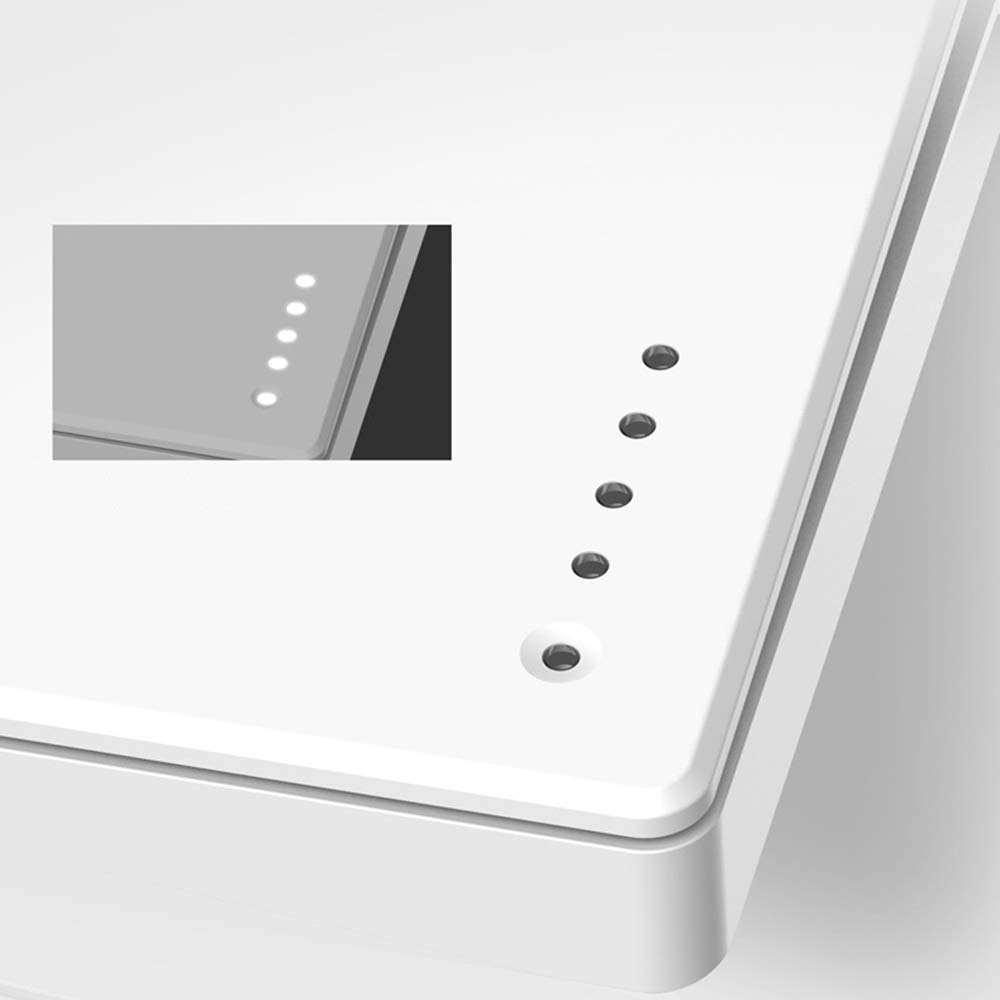 Kontrollschalter, Lichtschalter, 1 Stück, 86 Typ, weiß, großer Panelschalter, rahmenlos, Zuhause, Hotel, Restaurant, Wandlichtschalter mit fluoreszierender Anzeige, nordischer minimalistischer