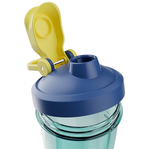 Image of VOLTRX VortexBoost Electric Shaker Bottle, USB C Rechargeable Protein Shake Mixer, Shaker Cups for Protein Shakes and Meal Replacement Shakes, BPA-Free, Made with Tritan, Aurora Teal, 24oz