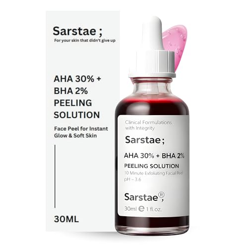 Image of 30% AHA + 2% BHA Weekly Peeling Solution for Glowing Skin, Smooth Texture & Pore Cleansing | AHA BHA PHA Peel For Weekend Exfoliation |