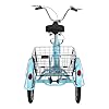 ROMYIX 20'' Tricycle bike, Folding Bike Cargo Bike with Basket, Mudguard,Dual Brake,Height Adjustable Three Wheel Bike Cruiser Bicycle for Men Women Seniors, Capacity 264.55lb (Blue) #3