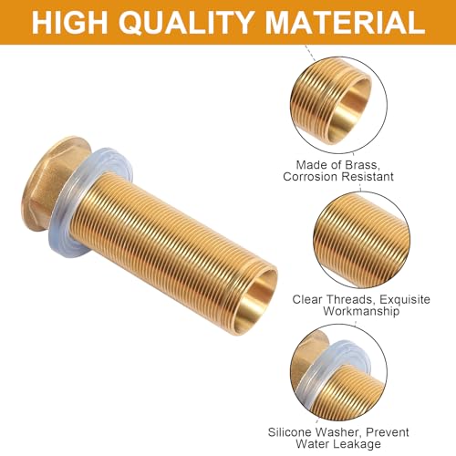 Wasserhahn Verlängerte Hohe M30*10cm Verlängerung Gewinderohr, Wasserhahnverlängerung mit Gewinderohr Schaftmuttern Wasserhahn Verlängerung, Armaturen Nippel Kontermutter zur Montage von Armaturen