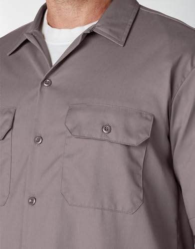 Image of Dickies Men's Short Sleeve Work Shirt - Durable Twill Button Down Shirts for Men, Lightweight Uniform for Daily Wear