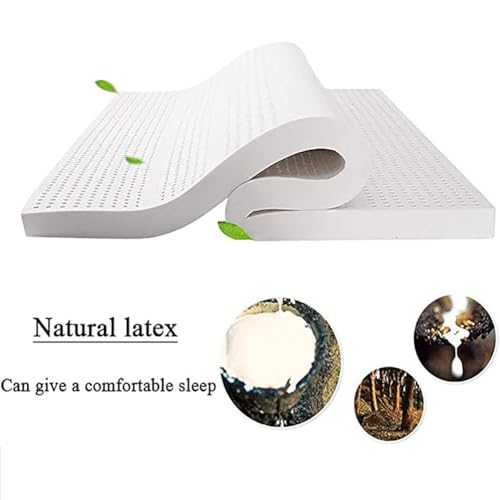 Naturlatex-Matratze, 10 cm dick, 135 x 220 cm, komprimiert und verformt sich nicht, ideal für Paare, bequeme Schlaflösung, umweltfreundliche Bettwäsche – Bild 5