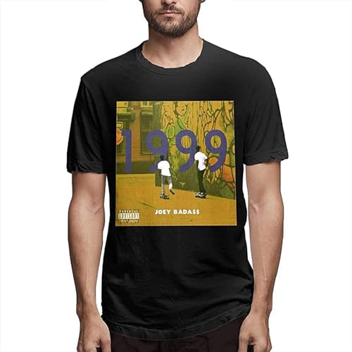 DEVELL Joey Badass 1999 Men's Cotton Casual Round Neck Short Sleeve t-Shirt Casual Round Neck T Shirt Black M