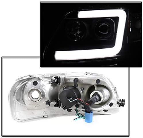 Miniatura 2 de Faros delanteros de proyector LED negros compatibles con Ford F-1501997-2002 Expedition 1997-2002