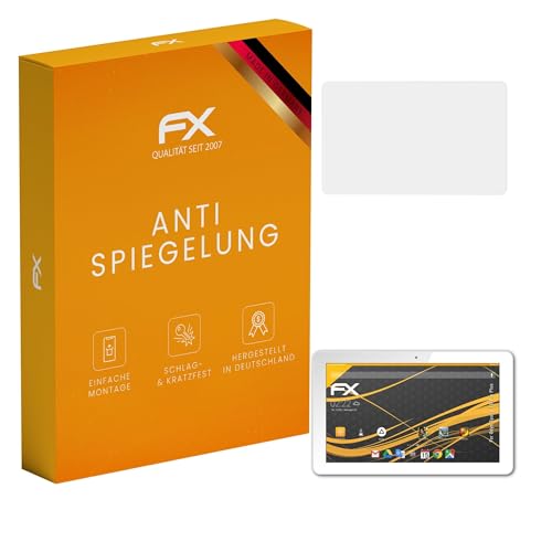 atFoliX Panzerfolie kompatibel mit Odys Space 10 Pro Plus Schutzfolie, entspiegelnde und stoßdämpfende FX Folie (2X)