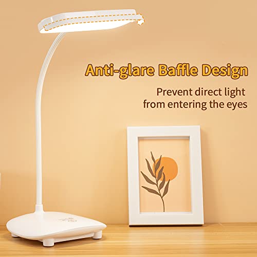 Maythank Cordless Desk Table Lamp Reading Light 40 Led Rechargeable Big Battery 3000M, Touch 3 Modes,2 Ways Power,Dimmable,Gooseneck,Small Portable Wireless Bedroom Bedside Lamp #TOP4
