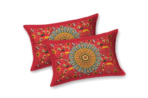 Image of Monique Bedsheet Set | 144 TC Cotton Bedsheet for Double Bed with 2 Pillow Cover