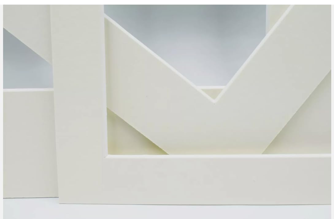 FRAME EAZY Picture Mounts Pack of 10 Ivory Photo Picture Mounts 70x50cm Photo Frames Mount with Aperture for 60x40cm Picture Display Artwork or Paintings