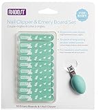 Rhoost Deluxe Ergonomic Baby Nail Clipper & Long Lasting Emery Boards (10-pack) Set. Bonus Carry Case Included. Ideal for Infants & Toddlers
