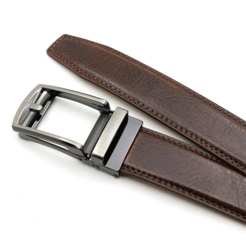 Vitello Belt, Men's Belt,1.22" Mens Ratchet Dress Belt with One Click Buckle4