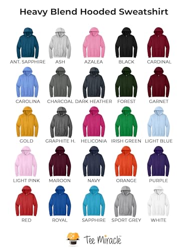 Tee Miracle Men's Adult Heavy Blend Hooded Sweatshirt Multipack, Unisex Fleece Bulk Hoodie - Custom Color Set - 185002