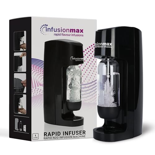 Rapid Infuser – Flavored Drink & Cocktail for Beverages – N2O Machine for Homemade Drinks – Quick Flavor Extraction, Cocktail Maker for Home Use (Black)