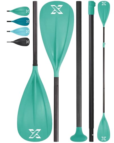 ZLX Paddle Board Paddle, 3 or 4 Piece Adjustable SUP Paddle, Detachable Floating Kayak Paddles, 2-Sided Lightweight Oar with Premium Durable Blade, for Paddleboard, Surfing, Water Sports Enjoyment