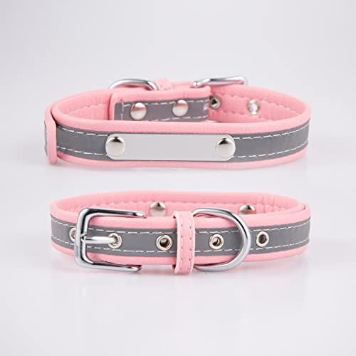 Reflektierende Hundehalsband Katzenhalsband mit Namen Telefonnummer Gravur Einstellbar Halsbänder Personalisiertes Hundehalsbänder
