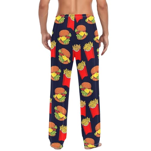 Fast Foods Mens Pajama Pants Mens Pj Pants Comfy Cotton Pj Long Pant for Men with Pockets Size S-XXL3