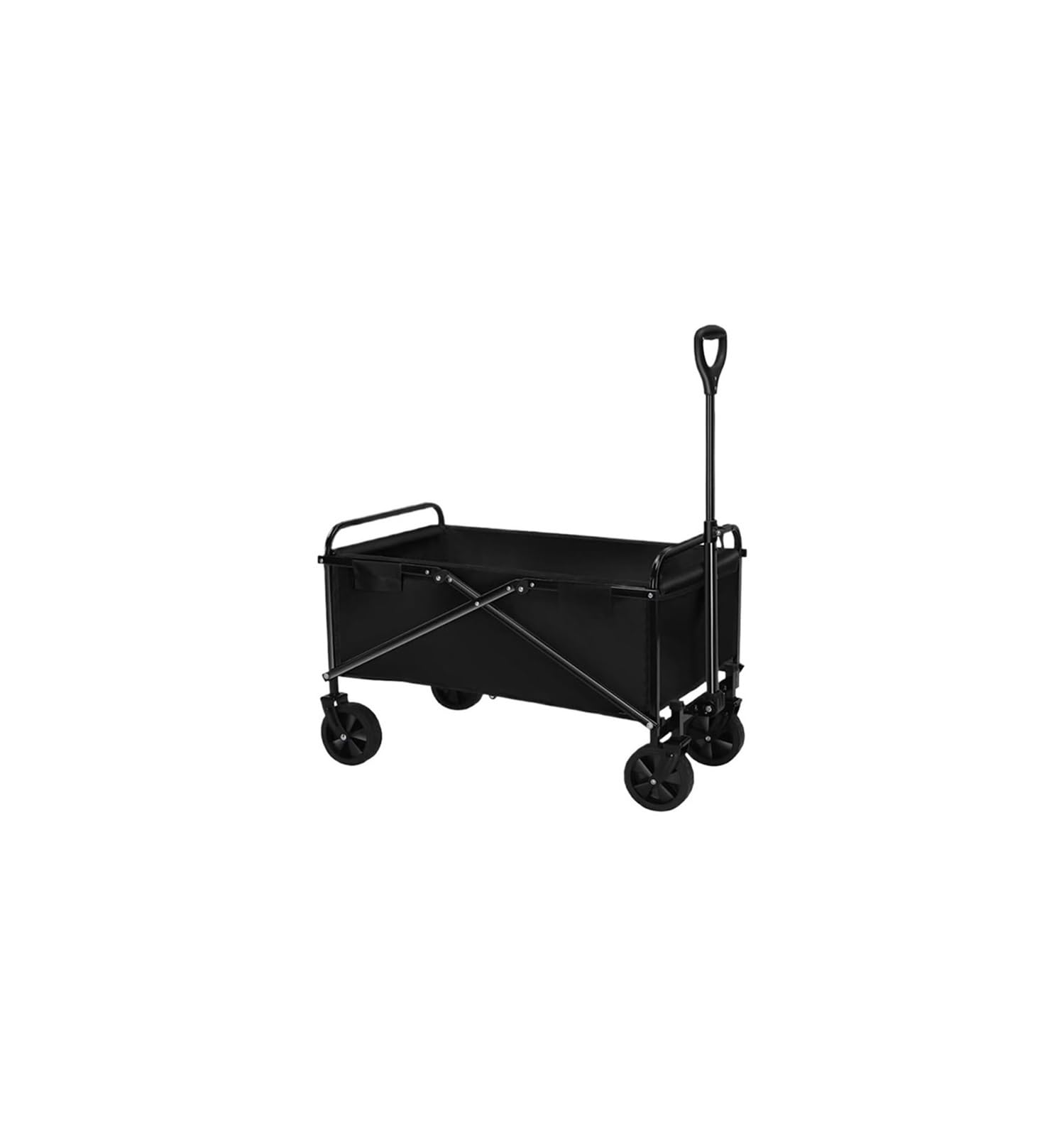 Fgjsfhrdtu Black Foldable Hand-Drawn Trailer Cart, Outdoor Picnic Cargo Trolley(,A)
