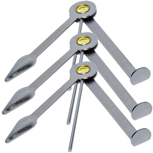 Pipe Scraper Cleaner Tool (3 Pack) 3-in-1 Tobacco Pipe Cleaning Accessories for Clean Pipe Reamers Tamper (Silver)