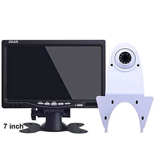 Night Vision 12 LED Waterproof Reversing System Car Rear View Camera + 7 "LCD Car Monitor for Viano Vito Transit Ducato VW Crafter T5 Master all other transporters with brake light at the roof - Image 3
