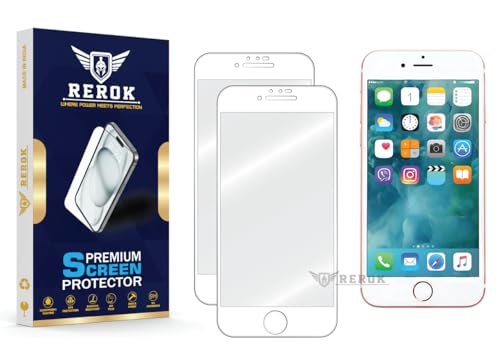 Image of Military-Grade Tempered Glass Screen Protector for iPhone 7 [Pack of 2] | HD Clear, Edge-to-Edge Coverage, Scratch Resistant, Case Friendly with Easy Installation Kit(WHITE)