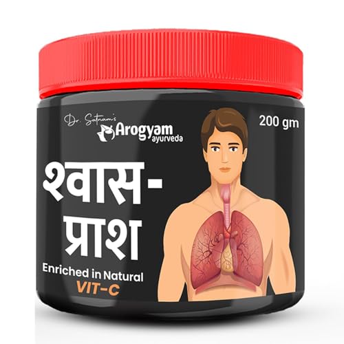 Dr. Satnam's Arogyam Ayurveda Shwas Prash 200g | Ayurvedic Herbal Avaleha | Wellness Tonic for Respiratory Health | Immunity Support | Enriched with Natural Vitamin C